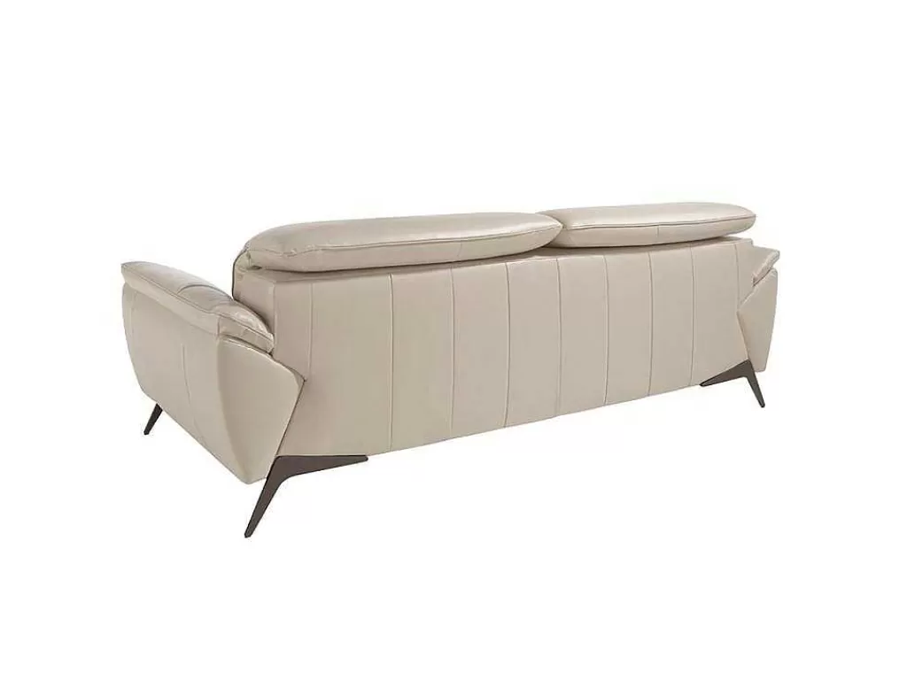 Sofá*Angel Cerda Sofá De 3 Assentos Estofado Em Couro Taupe Grey Color 6132