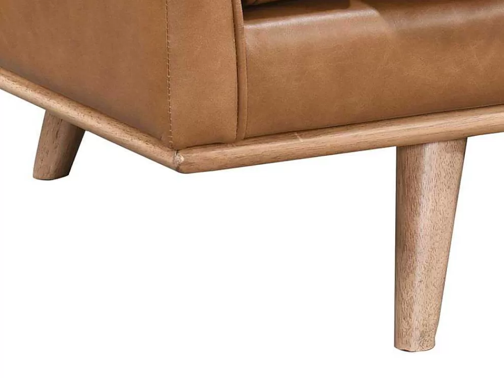 Promoções Sofás & Poltronas*LINEA Sofá Sofá De 3 Lugares 100% Pele De Bufalo Superior Castanho Vintage - Danila