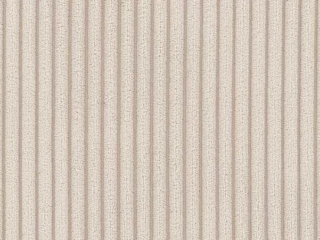 Sofá Cama De Abertura Rapida*Vente-unique Sofá De 3 Lugares Convertivel Abertura Rapida Em Veludo Canelado Creme Colchão De 18 Cm - Bevis