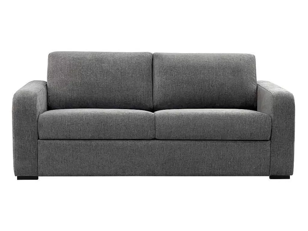 Sofá Cama De Abertura Rapida*Vente-unique Sofá De 3 Lugares Convertivel Abertura Rapida Tecido Matizado Cinza Antracite, Cama 140 Cm E Colchão 14 Cm - Bevis