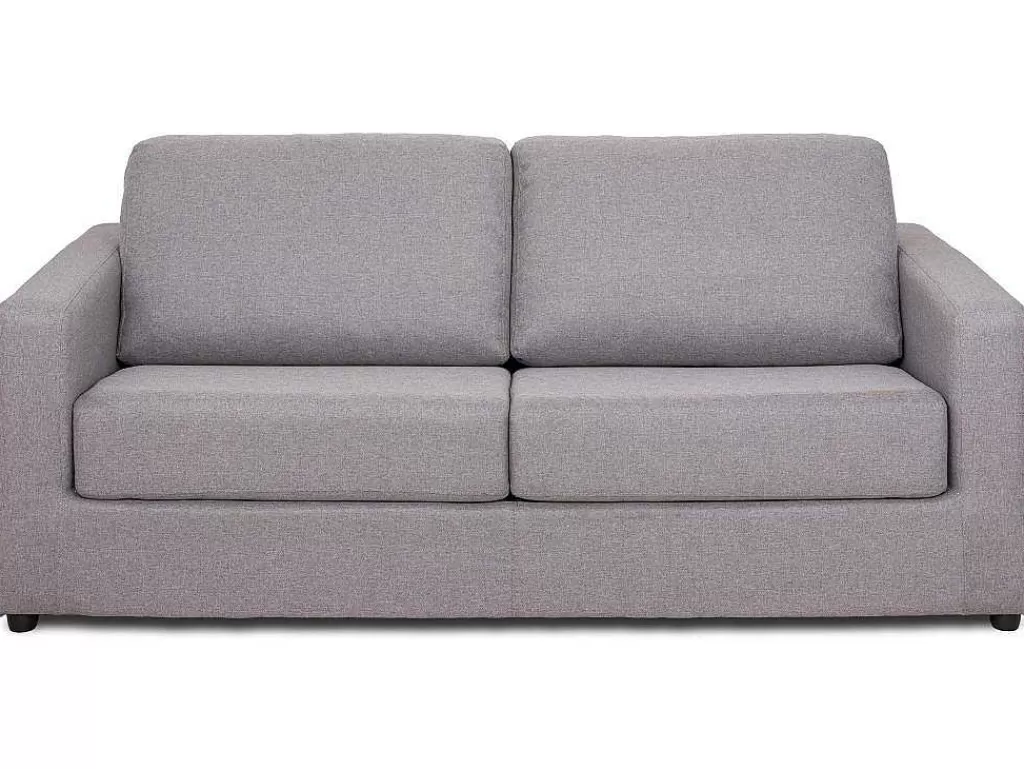 Sofá Cama De Abertura Rapida*Vente-unique Sofá De 3 Lugares Convertivel De Abertura Rapida Em Tecido Cinza - Doneto