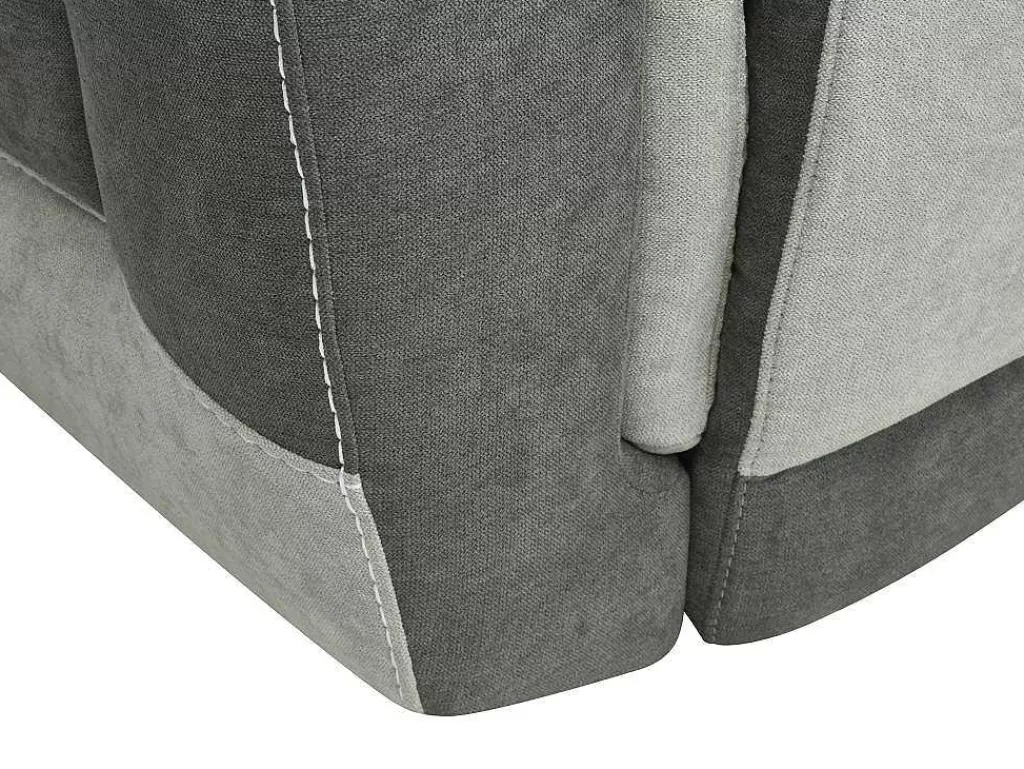 Conjunto Sofá E Poltrona*Vente-unique Sofá De 3 Lugares E Poltrona Articulados Eletricos Tecido Cinzento-Claro - Orietto
