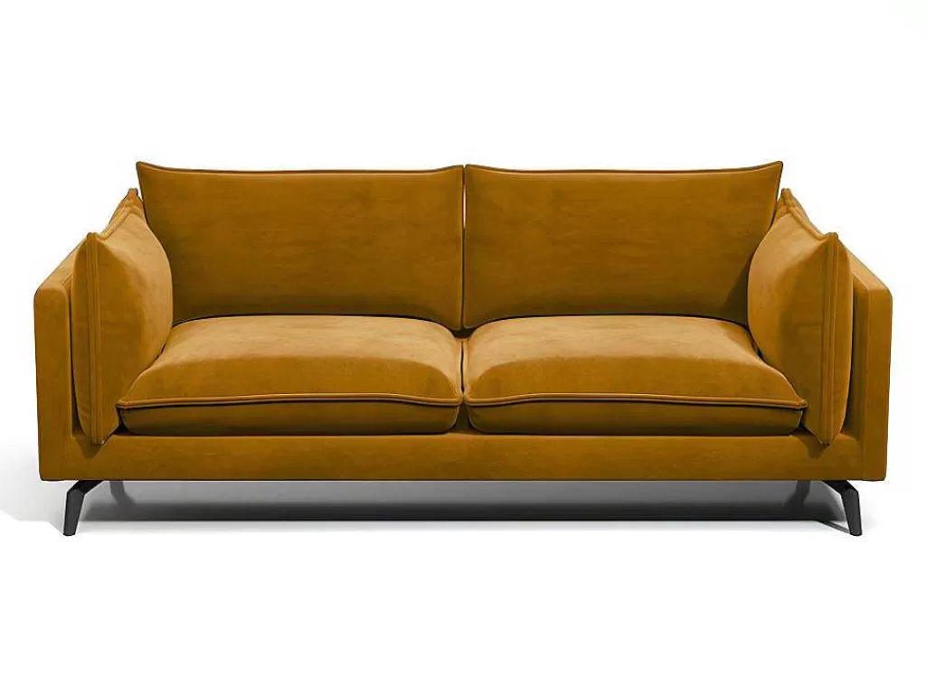 Promoções Sofás & Poltronas*PASCAL MORABITO Sofá De 3 Lugares Em Veludo Kestrel De - Amarelo Mostarda