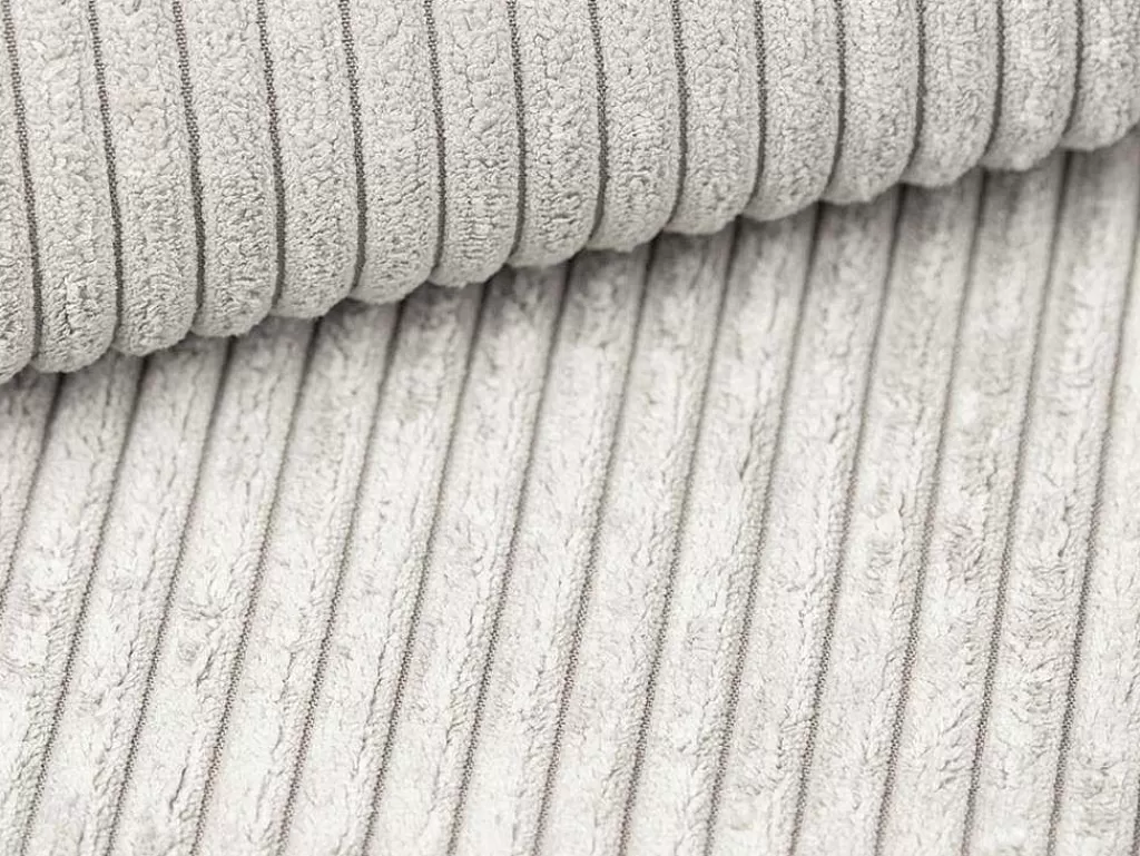 Sofá Cama De Abertura Rapida*Vente-unique Sofá De 4 Lugares Convertivel Abertura Rapida Veludo Canelado Bege, Cama De Ripas Largas 160 Cm, Colchão De 18 Cm - Mondovi