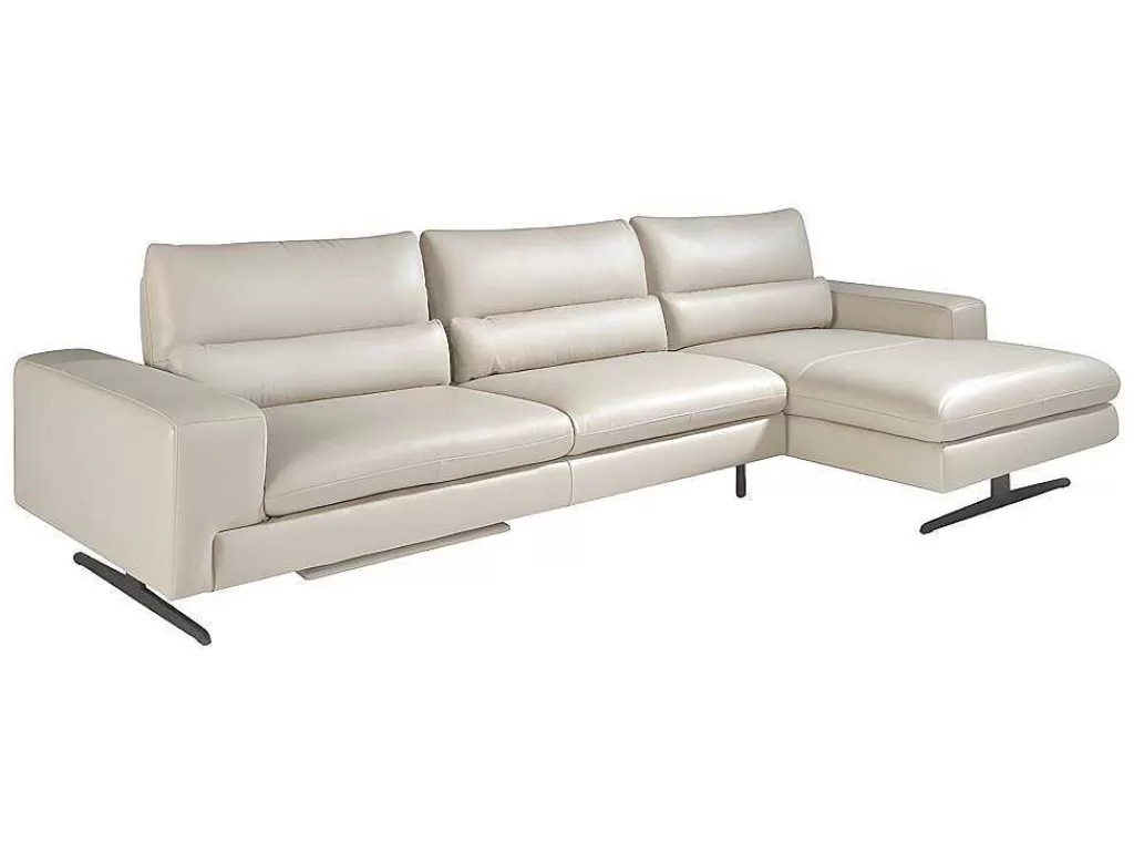 Sofá De Relaxamento Eletrico*Angel Cerda Sofá De Canto (R) Em Couro Com Encosto Ajustavel 6152