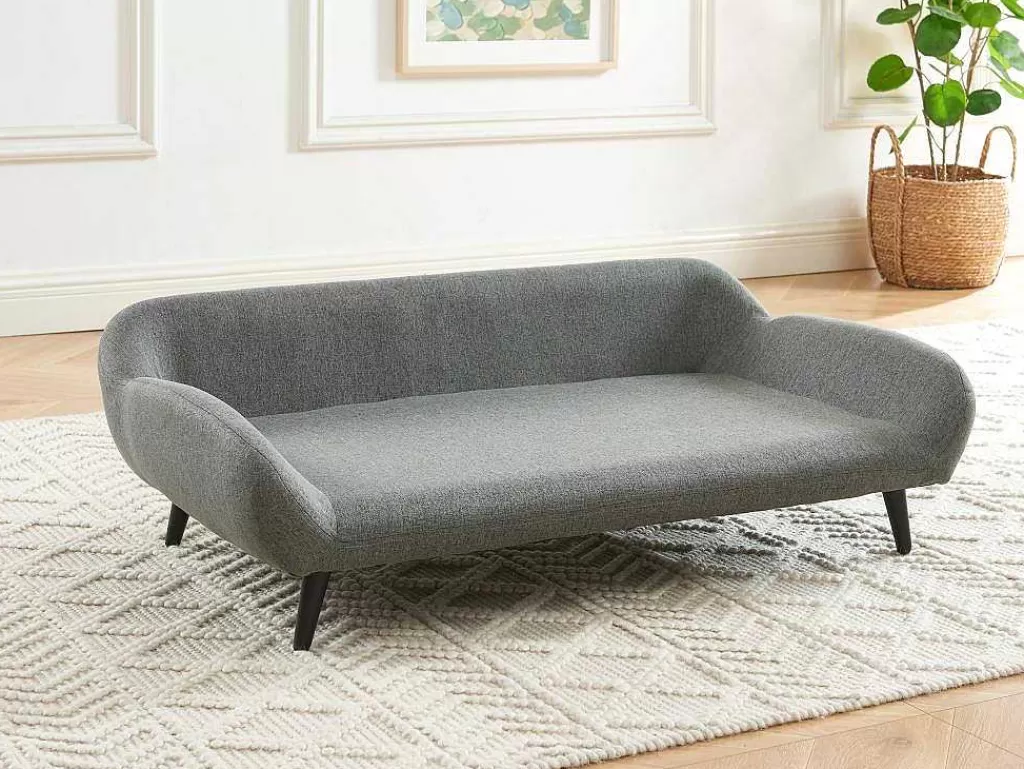 Acessórios Para Animais De Estimação*Vente-unique Sofá Para Animais Em Tecido E Pés Em Metal C.99 X L.61 Cm Cinza - Zolia