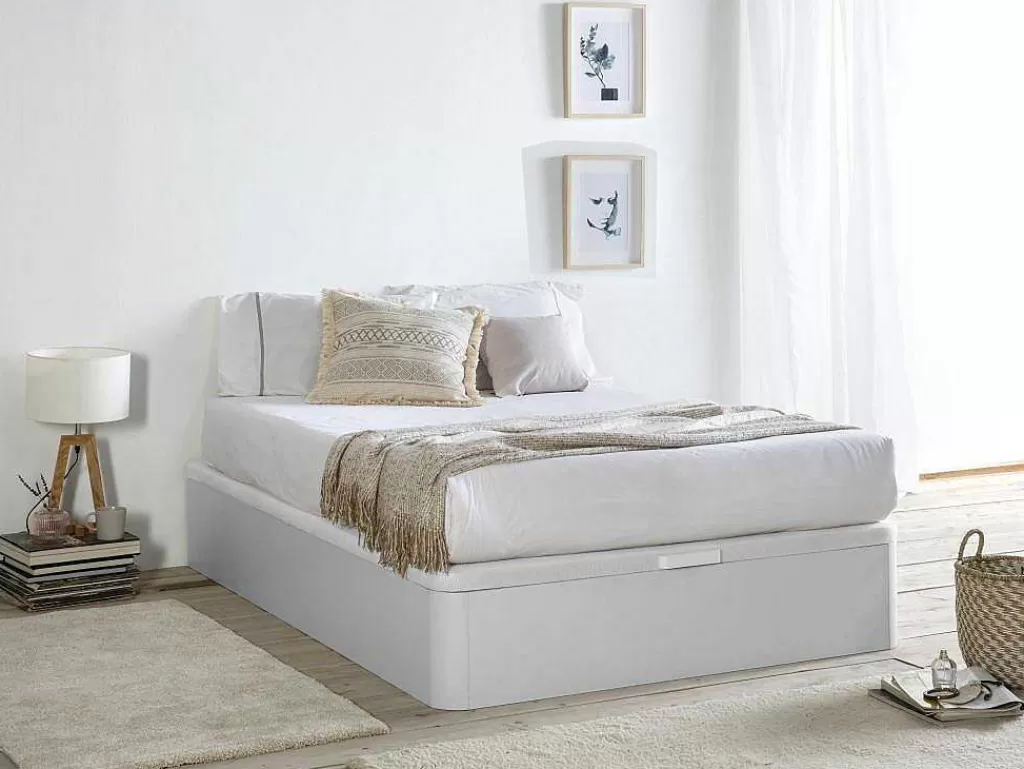 Sommier*Ysmée Sommier Com Arrumação Hestia Da Ysmee - Branco Mate - 160X200 Cm