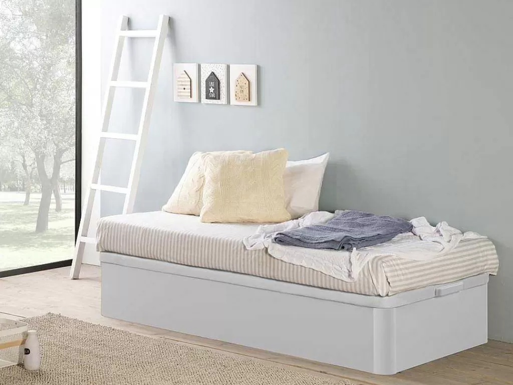 Sommier*Ysmée Sommier Com Arrumação Hestia Da Ysmee - Branco Mate - 90X190 Cm
