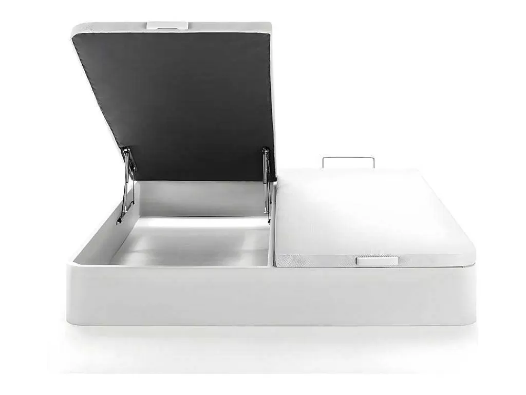 Sommier*Ysmée Sommier Com Espaco De Arrumação Hestia Da Ysmee Cor Branco Mate De 180 X 200 Cm