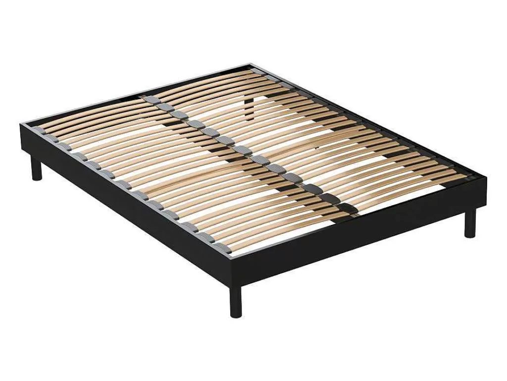 Sommier*DREAMEA Sommier De Ripas 140 X 190 Cm Em Preto - Michigan Da