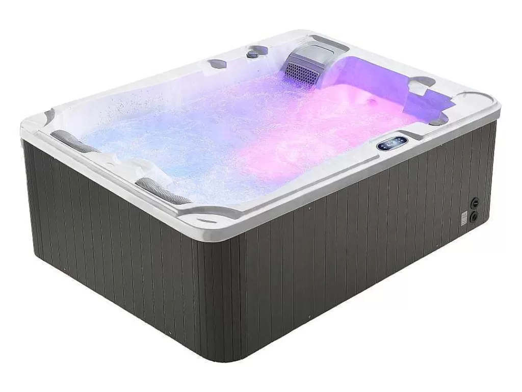 Spa Rígido*VOGUE SPA Spa De 3 Lugares Branco Perola Com Cobertura, 35 Jatos, C210 X L158 X A73 Cm, Sistema Balboa - Maupiti Iii