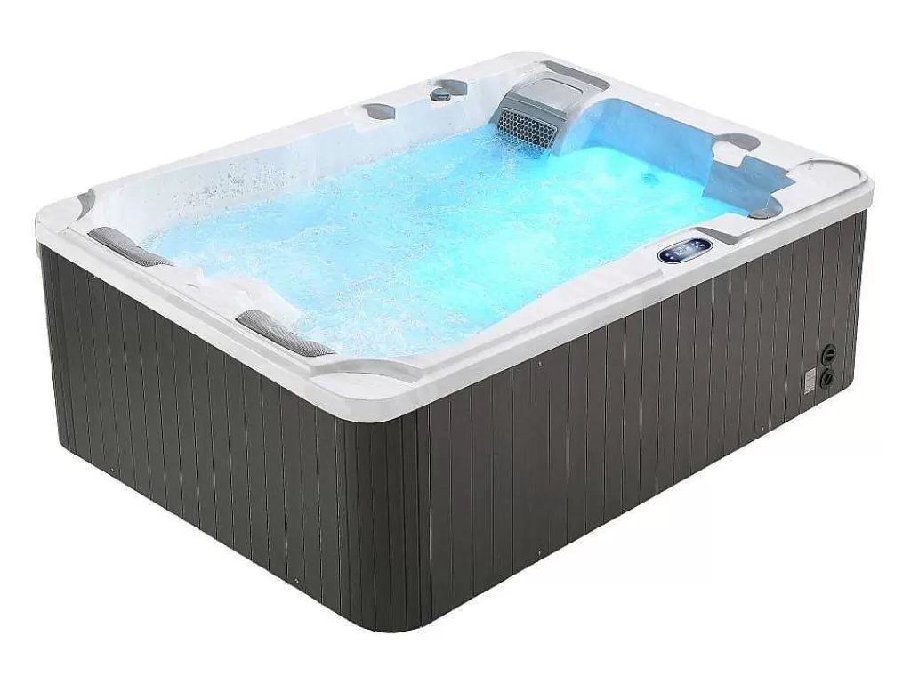 Spa Rígido*VOGUE SPA Spa De 3 Lugares Branco Perola Com Cobertura, 35 Jatos, C210 X L158 X A73 Cm, Sistema Balboa - Maupiti Iii