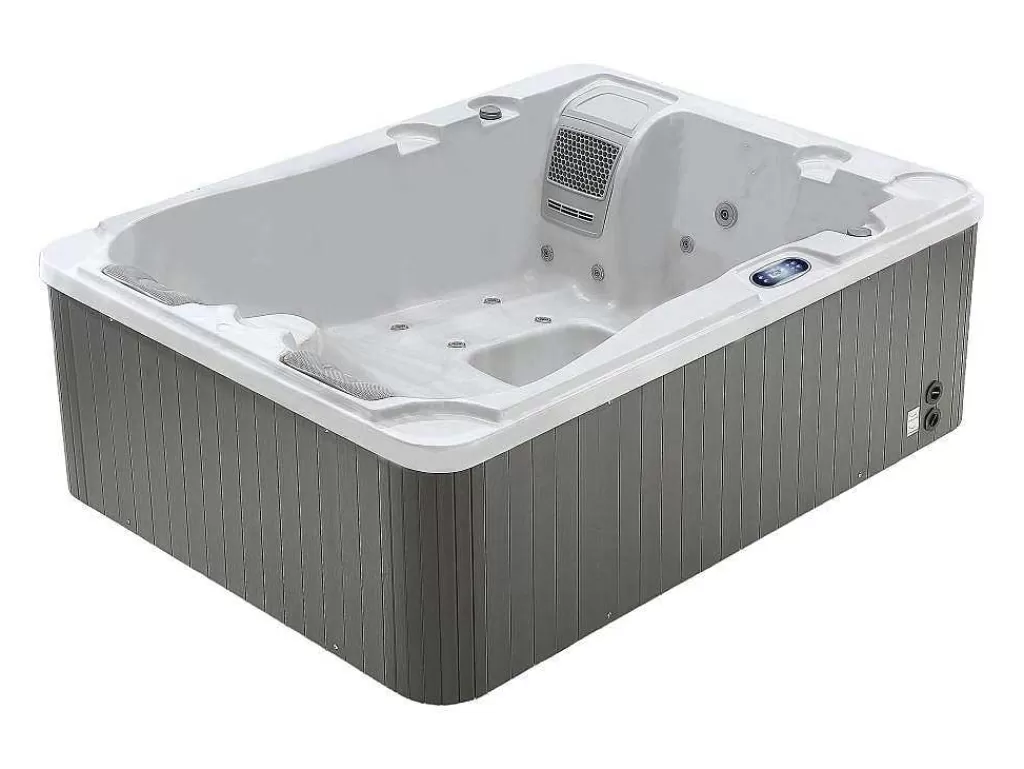 Spa Rígido*VOGUE SPA Spa De 3 Lugares Branco Perola Com Cobertura, 35 Jatos, C210 X L158 X A73 Cm, Sistema Balboa - Maupiti Iii