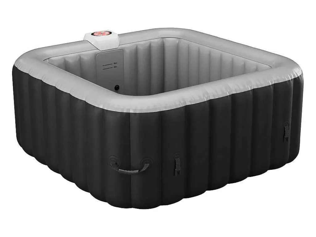 Spa Insuflável*VOGUE SPA Spa Insuflável Quadrado 4 Péssoas - C154 X L154 X A65 Cm - 120 Saidas De Ar - Preto E Cinza - B-Cosy