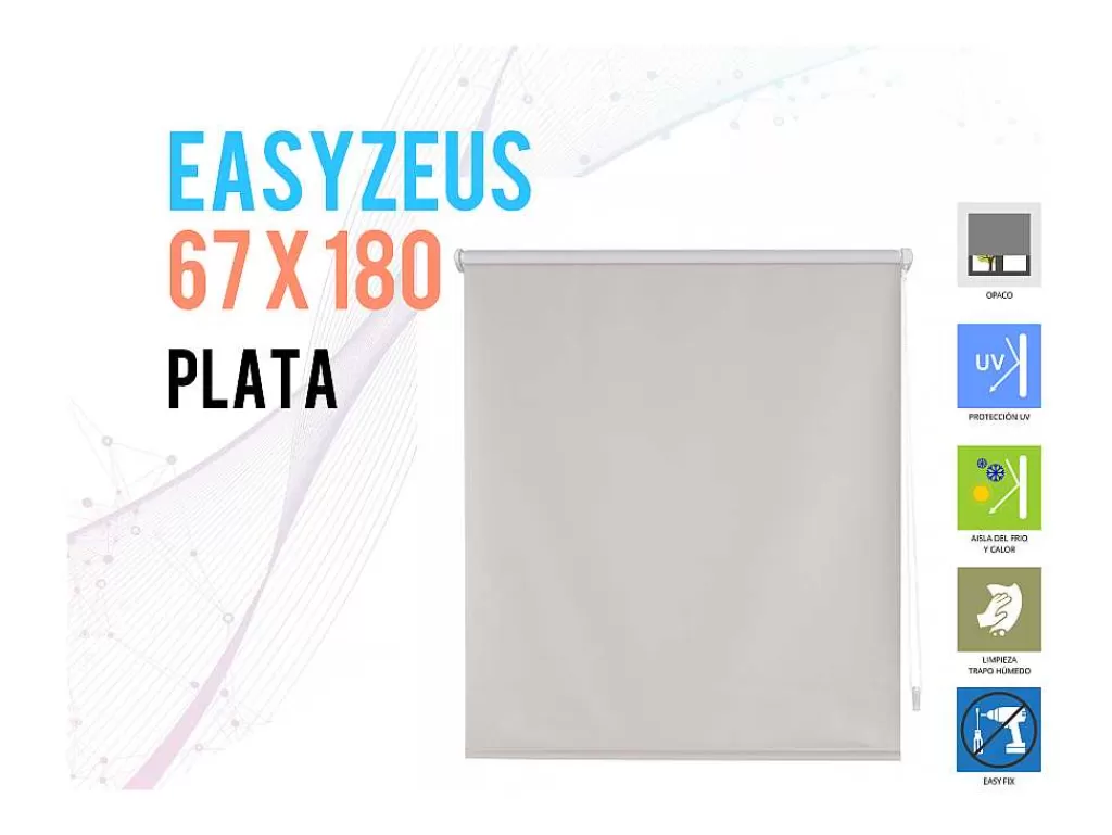 Persianas De Interior*Purline Store Enrouleur Easyfix Polyester Opaque Multicolore