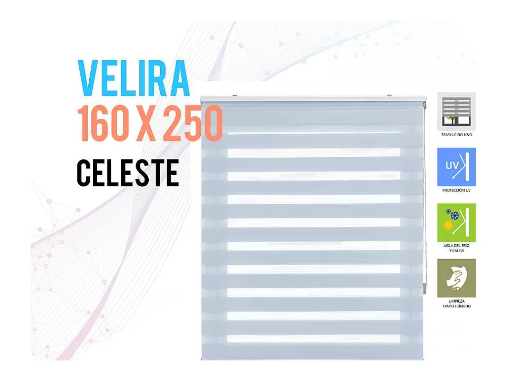 Persianas De Interior*Purline Store Enrouleur Polyester Translucide Multicolore