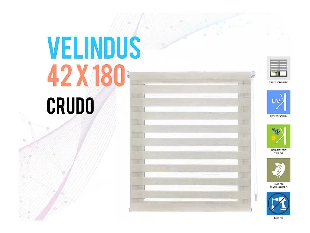 Persianas De Interior*Purline Store Enrouleur Polyester Translucide Multicolore