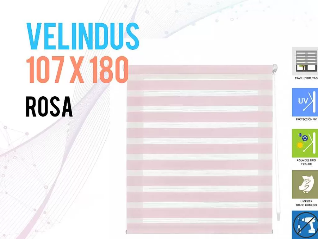 Persianas De Interior*Purline Store Enrouleur Polyester Translucide Multicolore