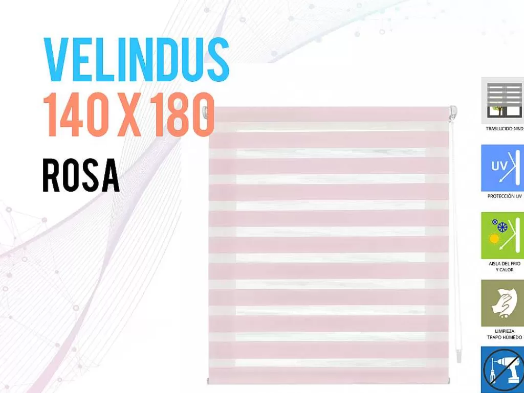 Persianas De Interior*Purline Store Enrouleur Polyester Translucide Multicolore