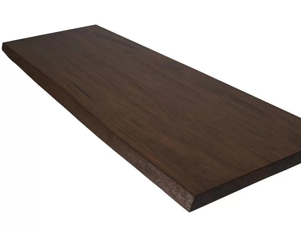 Promoções Casa De Banho & Bem-Estar*Vente-unique Suporte Suspenso Em Teca Escura Com Esquadros De Fixacao Pretos De 150 X 50 Cm - Sukawati