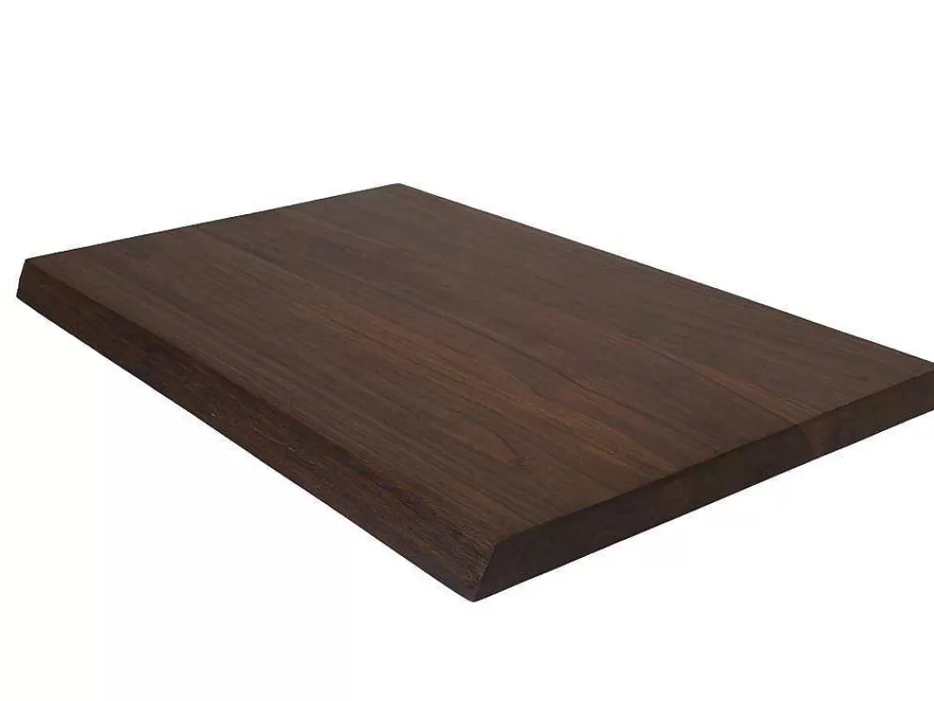 Móvel De Parede Para Casa De Banho*Vente-unique Suporte Suspenso Em Teca Escura Com Esquadros De Fixacao Pretos E Lavatório De 80 X 50 Cm - Sukawati