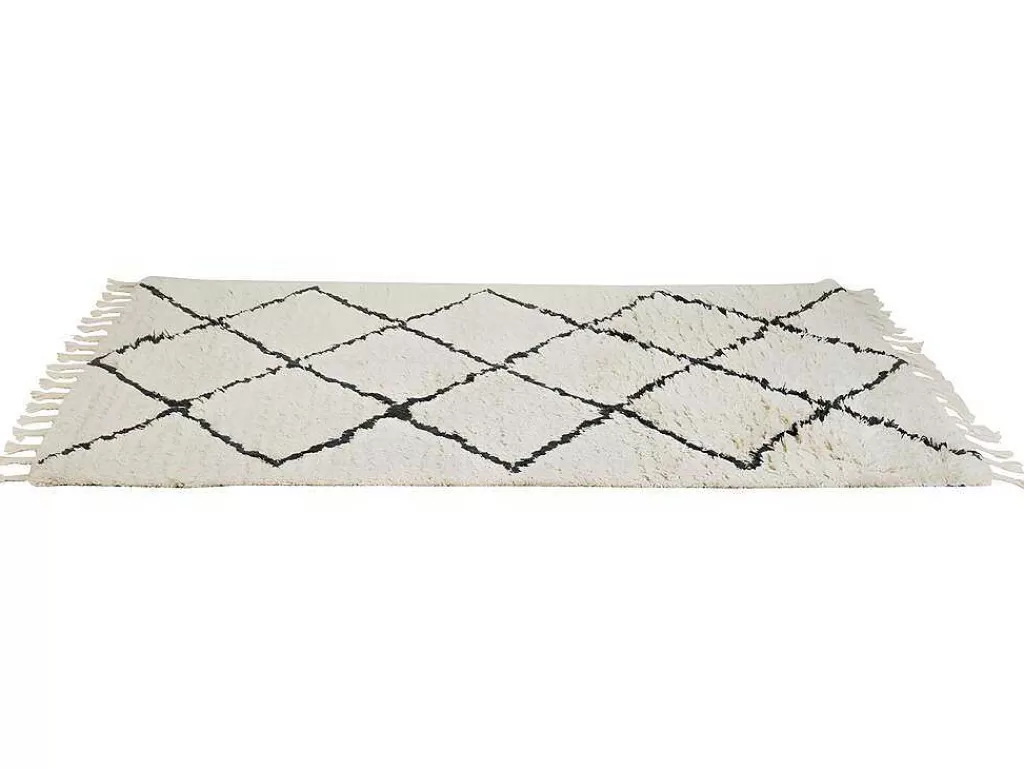 Tapete De Sala*OZAIA Tapete As Riscas 100% La - 120X170 Cm Bege E Preto Marcus