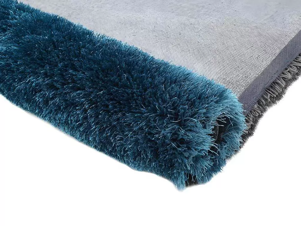 Tapete De Sala*OZAIA Tapete Com Pelo Pietra Turquesa E Cinzento - Poliester - 120 X 170 Cm