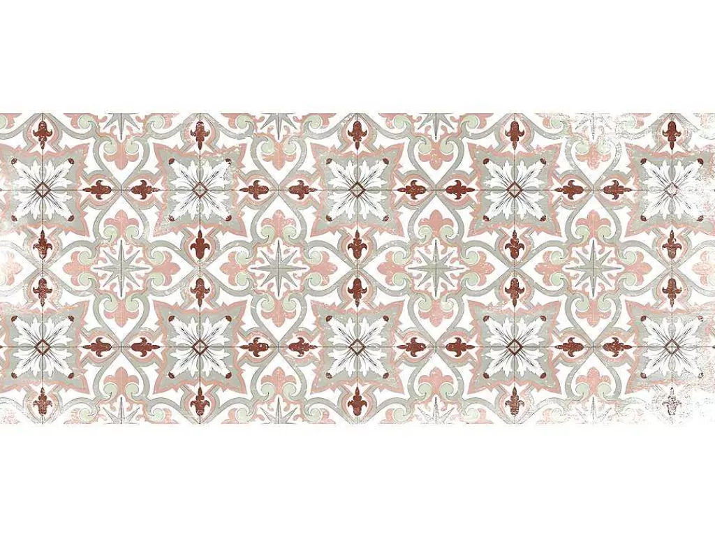 Tapetes De Corredor*OZAIA Tapete De Corredor Em Vinil Efeito Azulejo De 66 X 160 Cm Multicolor - Palma