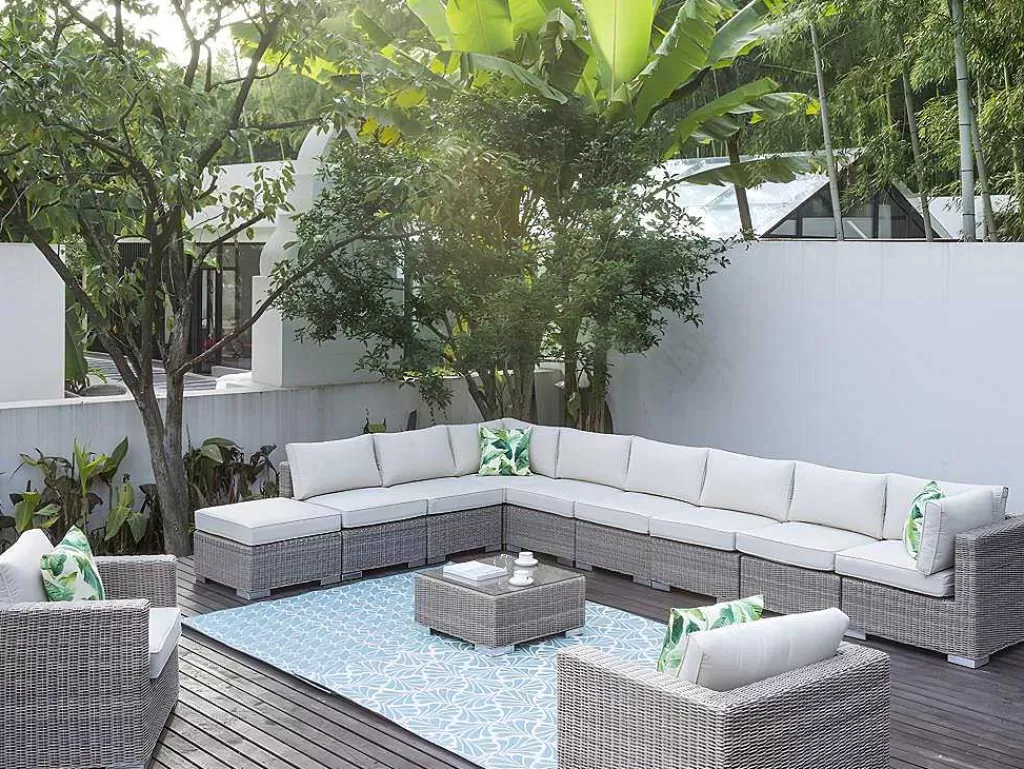 Decoração De Jardim*OZAIA Tapete De Interior Ou De Exterior 150 X 200 Cm Azul-Claro - Coquilla
