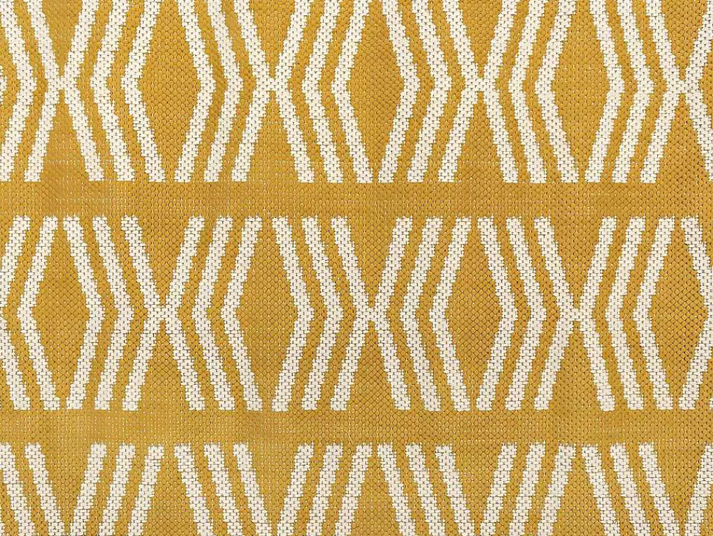 Decoração De Jardim*OZAIA Tapete De Interior Ou De Exterior Estilo Etnico 150 X 200 Cm Amarelo - Grenada