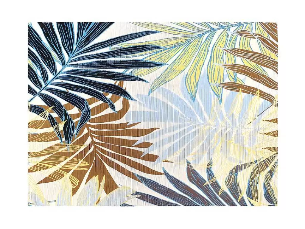 Decoração De Jardim*OZAIA Tapete De Interior Ou De Exterior Etnico Motivos Folhas 150 X 200 Cm Verde - Vegeto
