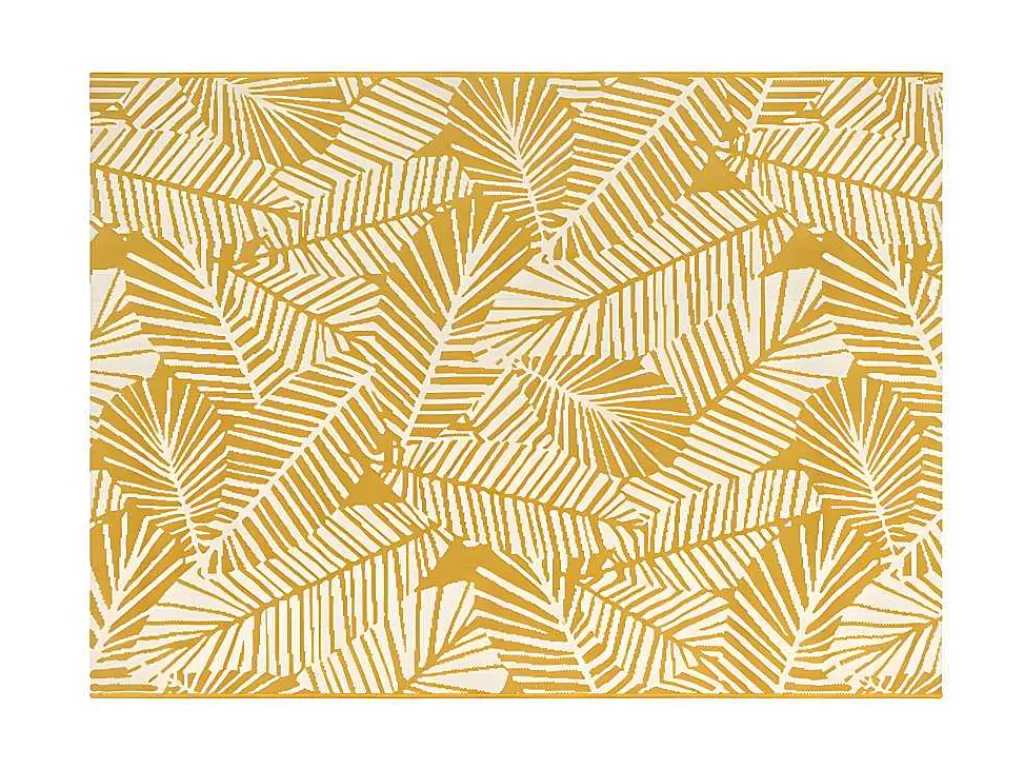 Decoração De Jardim*OZAIA Tapete De Interior Ou De Exterior Motivos Folhas 150 X 200 Cm Amarelo - Curitiba