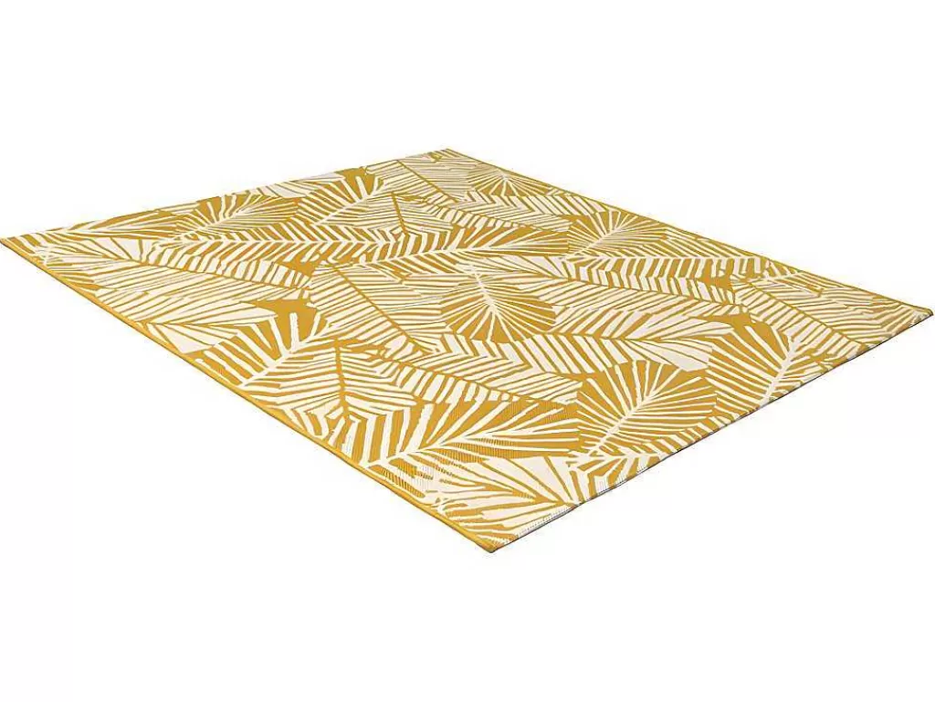 Decoração De Jardim*OZAIA Tapete De Interior Ou De Exterior Motivos Folhas 150 X 200 Cm Amarelo - Curitiba