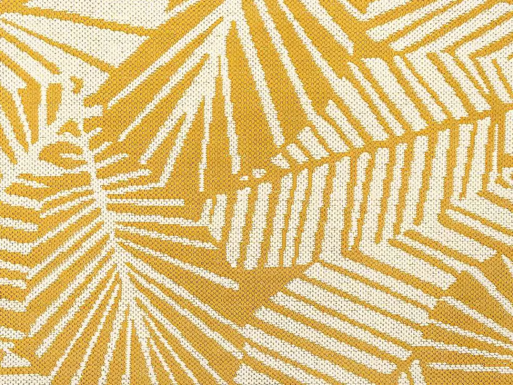 Decoração De Jardim*OZAIA Tapete De Interior Ou De Exterior Motivos Folhas 150 X 200 Cm Amarelo - Curitiba