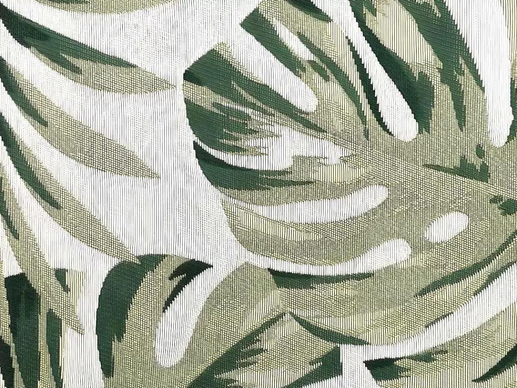 Decoração De Jardim*OZAIA Tapete De Interior Ou Exterior Etnico Motivos Folhas De 200 X 290 Cm Cor Verde - Palmo