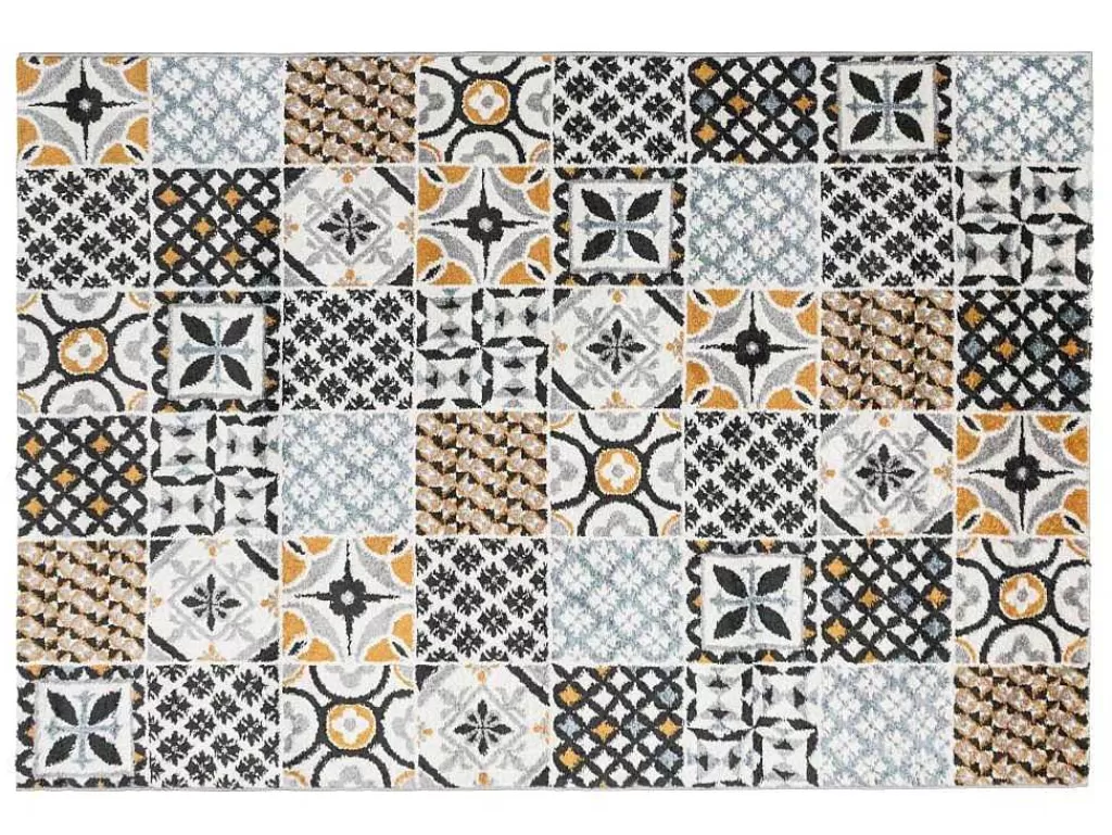 Tapete De Sala*OZAIA Tapete Efeito Azulejo De Cimento 160 X 230 Cm Multicolor - Ornico