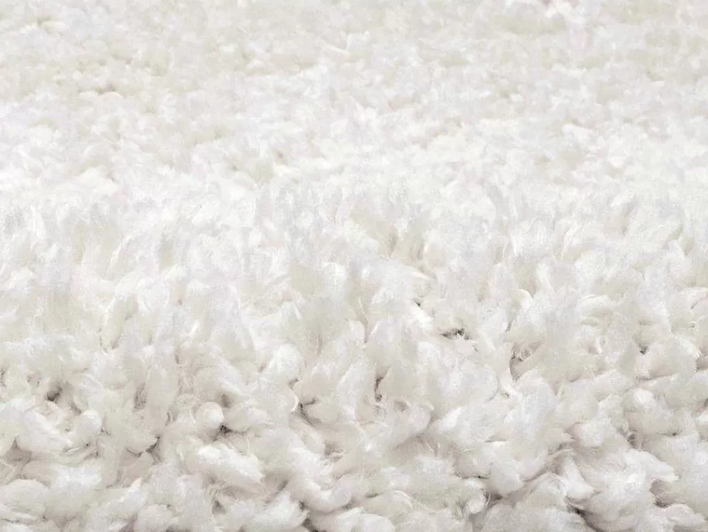 Tapete Shaggy*OZAIA Tapete Felpudo Berbere 160 X 230 Cm Branco E Dourado - Prysmi