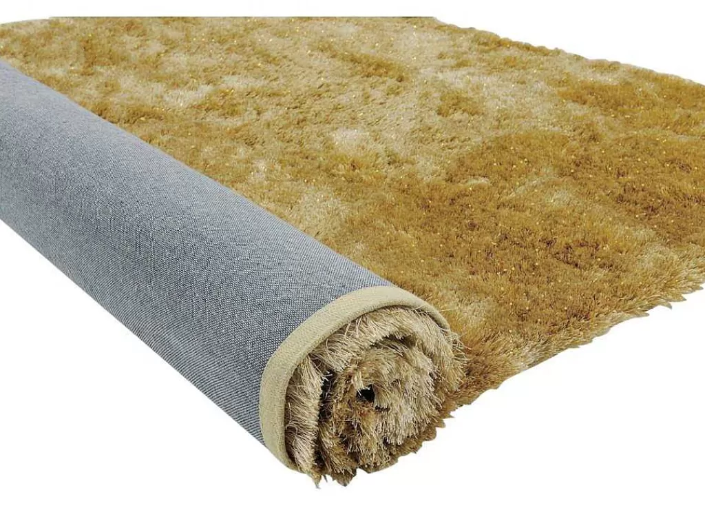Tapete De Sala*OZAIA Tapete Felpudo Cor Dourado De 200 X 290 Cm - Glitter