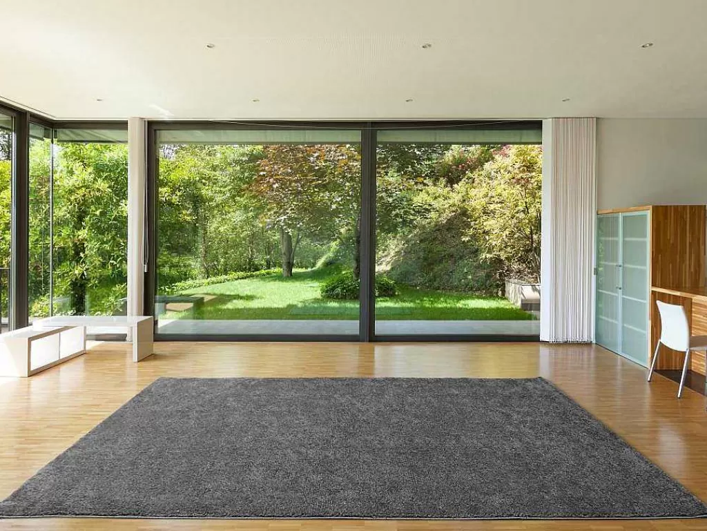 Tapete De Sala*OZAIA Tapete Felpudo De Pelos Compridos 160 X 230 Cm Antracite - Milinio