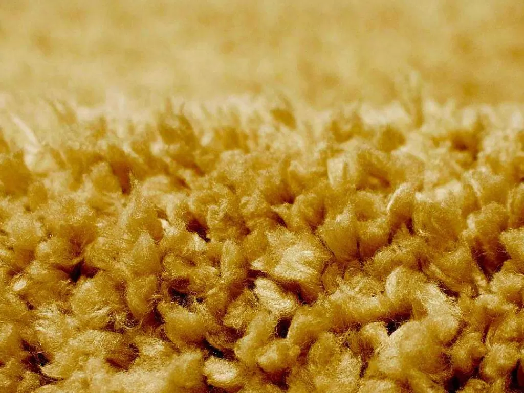 Promoções Decoração*OZAIA Tapete Felpudo De Pelos Compridos 200 X 300 Cm Amarelo Mostarda - Milinio