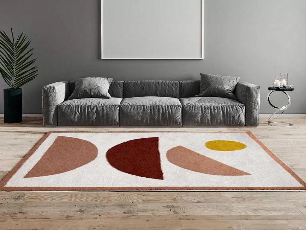 Tapete Shaggy*OZAIA Tapete Felpudo Design Com Motivos Abstratos 160 X 230 Cm Multicolor - Mynio