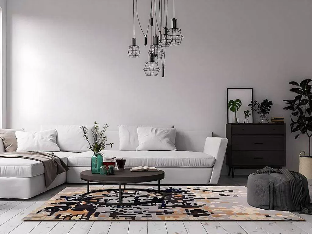 Tapete Grande*OZAIA Tapete Geometrico 100% La Tufada A Mão De 160 X 230 Cm Multicolor - Irving