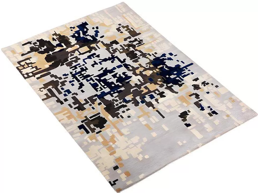 Tapete Grande*OZAIA Tapete Geometrico 100% La Tufada A Mão De 160 X 230 Cm Multicolor - Irving