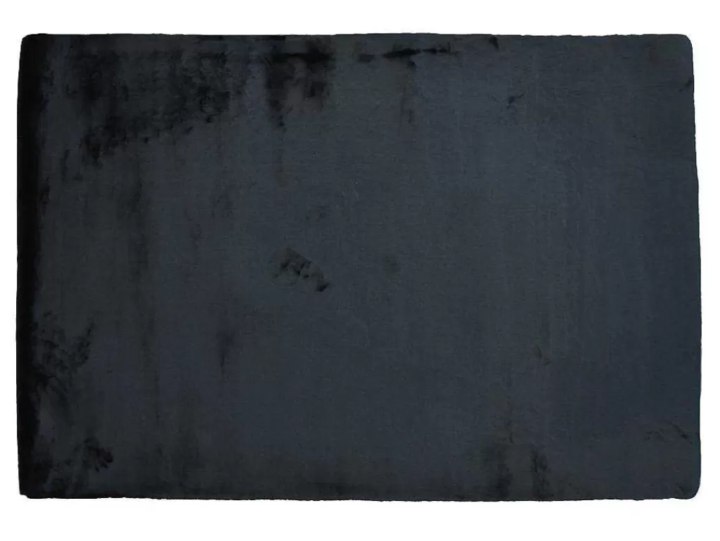Tapete De Sala*OZAIA Tapete Shaggy De Pelos Compridos Efeito Pele 160X230 Cm Preto - Bunny