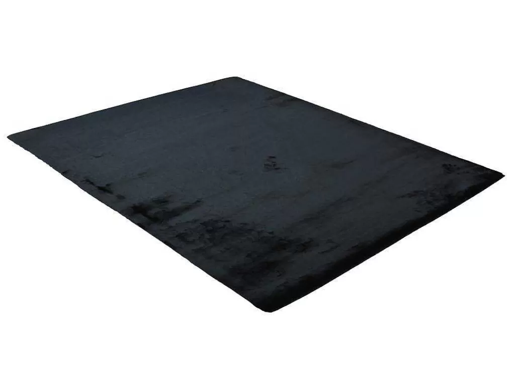 Tapete De Sala*OZAIA Tapete Shaggy De Pelos Compridos Efeito Pele 160X230 Cm Preto - Bunny