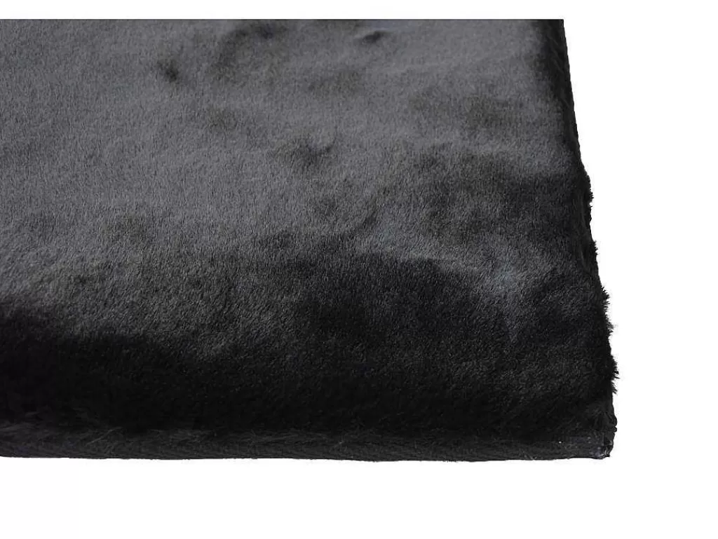 Tapete De Sala*OZAIA Tapete Shaggy De Pelos Compridos Efeito Pele 160X230 Cm Preto - Bunny
