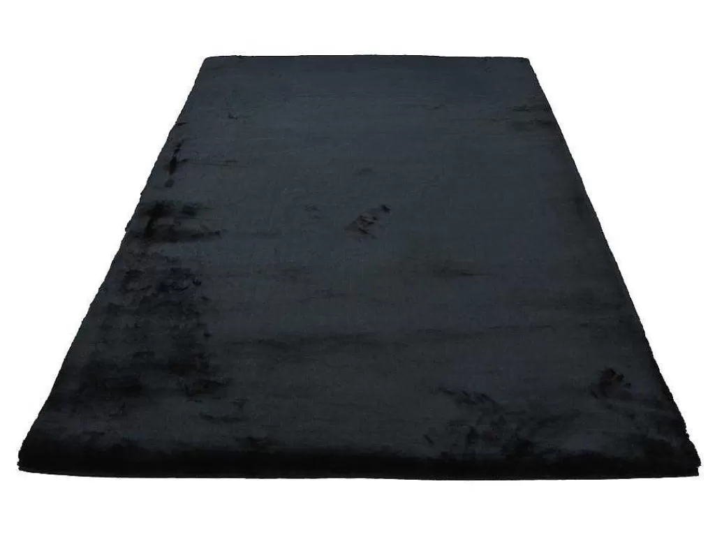 Tapete De Sala*OZAIA Tapete Shaggy De Pelos Compridos Efeito Pele 160X230 Cm Preto - Bunny