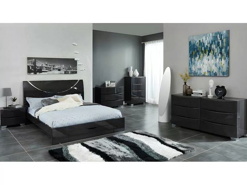 Promoções Decoração*OZAIA Tapete Shaggy Ecume - Poliester Tufado A Mão - Preto E Branco - 160*230 Cm