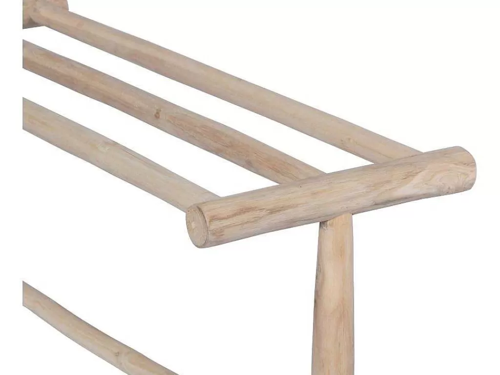 Acessórios De Casa De Banho*Vente-unique Toalheiro Com Pés Em Madeira De Teca Macica C. 80 Cm X L. 29 Cm X A. 75 Cm - Fodna
