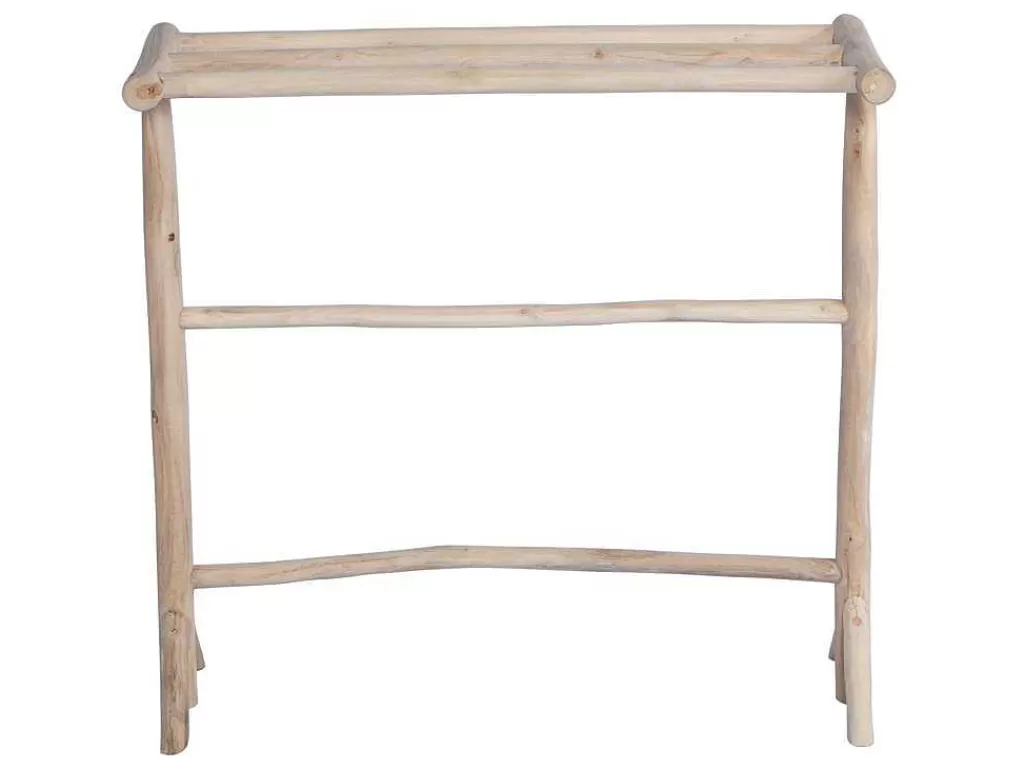 Acessórios De Casa De Banho*Vente-unique Toalheiro Com Pés Em Madeira De Teca Macica C. 80 Cm X L. 29 Cm X A. 75 Cm - Fodna